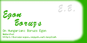 egon boruzs business card